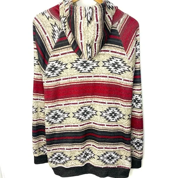 Trademark Brooklyn Cloth MFG Co All Over Print Aztec Oversized Hoodie Sweatshirt - Picture 4 of 10